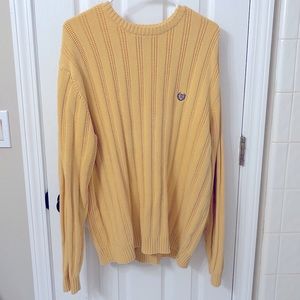 Yellow chaps sweater